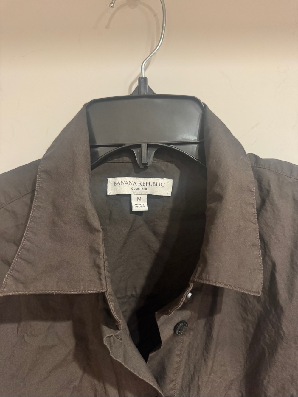 Banana Republic brown poplin shirt